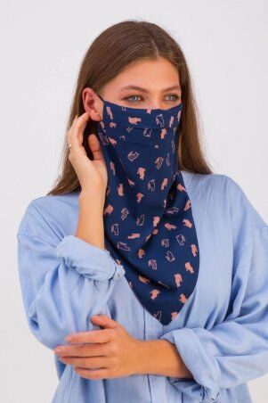 Emass: Маска-хустка котики синьо-рожевий 4007-84-6 - фото 3