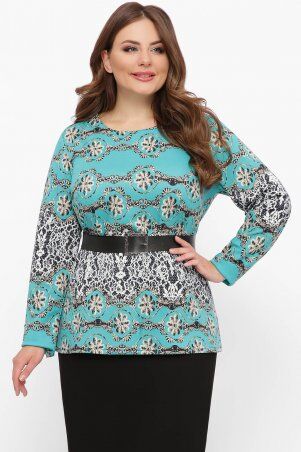 Tatiana: Блуза из трикотажного полотна ИЛОНА бирюзовая - фото 1