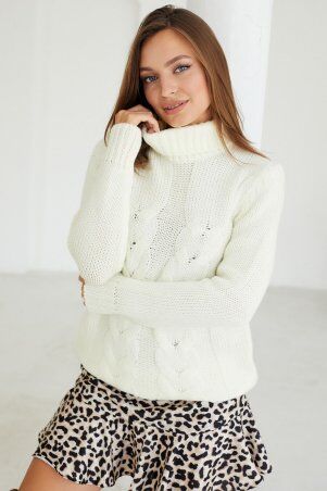 KOTIKI: Белый вязаный свитер 20851 - фото 1