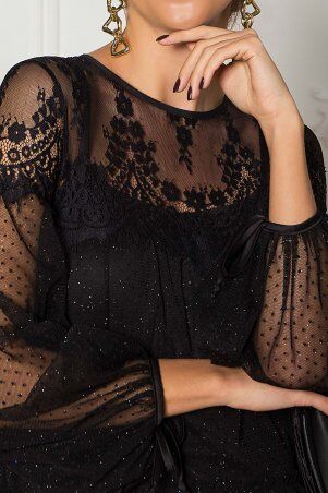 Glem: Платье Энжел д/р черный p75276 - фото 6
