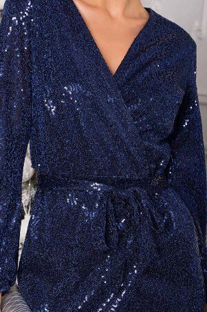Glem: Платье Линар д/р синий p75556 - фото 4