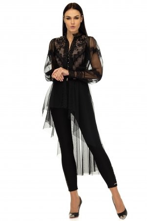 Angel PROVOCATION: Комплект (рубашка +майка+лосины) МИЛКА черный - фото 1