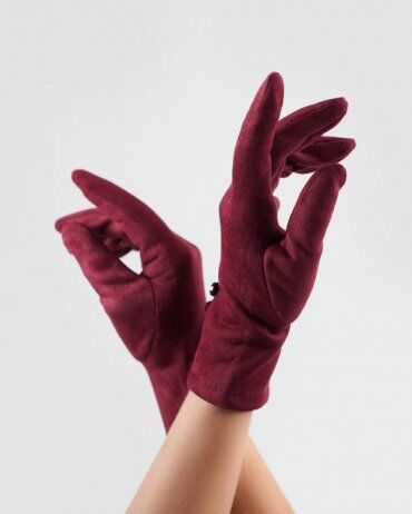 ISSA PLUS: Женские перчатки PE-09_фиолетовый - фото 1