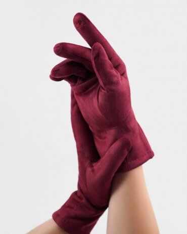 ISSA PLUS: Женские перчатки PE-09_фиолетовый - фото 2