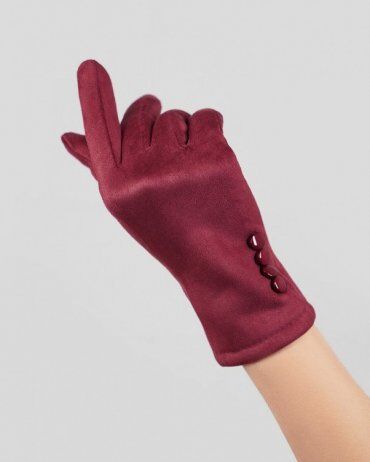 ISSA PLUS: Женские перчатки PE-09_фиолетовый - фото 3