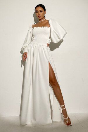 Jadone Fashion: Платье Дилара белый - фото 1
