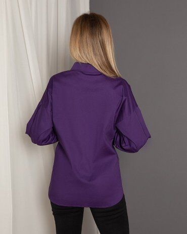 ISSA PLUS: Рубашки SA-353_фиолетовый - фото 3