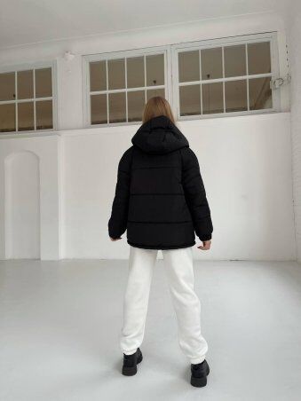 Zarema: Женская стильная зимняя куртка "черепашка" черная za2263 - фото 1
