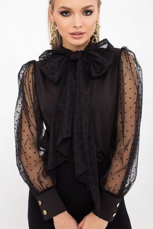 Glem: Блуза Ролди д/р черный p76949 - фото 3
