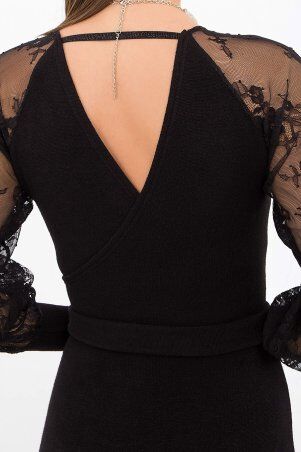 Glem: Платье Изабель д/р черный p77347 - фото 6