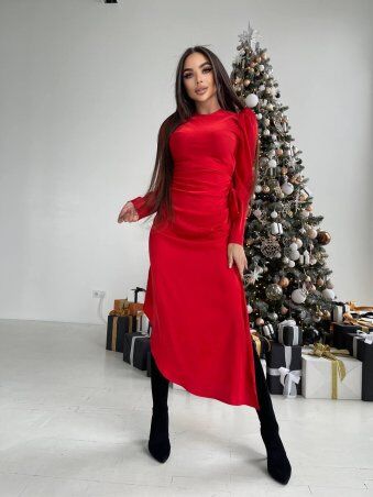 Zarema: Женское нежное шелковое платье с асимметричной юбкой Za2277/1 - фото 1