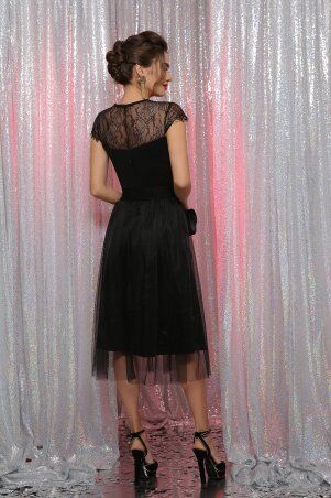Glem: Платье Флориана к/р черный 1 p77372 - фото 3
