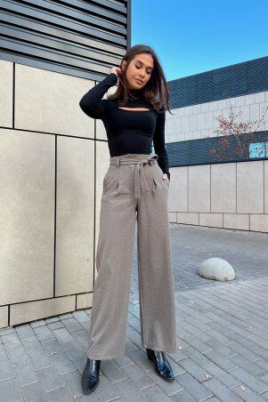 Itelle: Широкі штани-палаццо бежевого кольору Моніка 4276 - фото 1