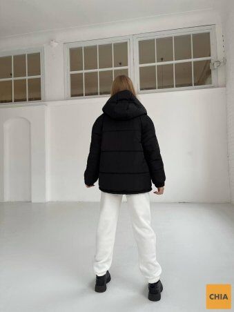 Zarema: Женская стильная зимняя куртка "черепашка" черная za2263 - фото 2