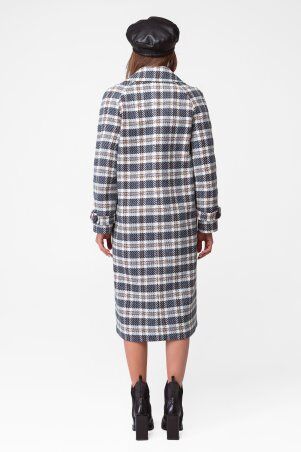 Emass: Пальто Мерсі синьо-білий клітинка 386-91-1 - фото 4