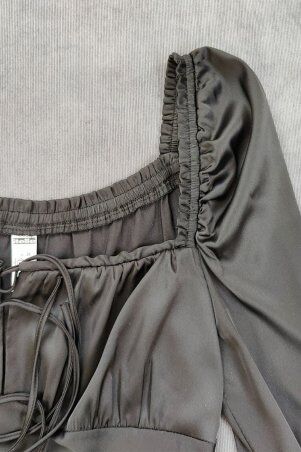 Itelle: Шовкова блуза чорного кольору Бетті 21286 - фото 2