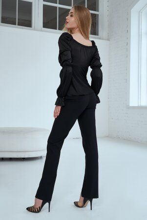 Itelle: Шовкова блуза чорного кольору Бетті 21286 - фото 3