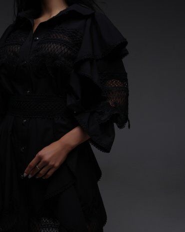 Zuhvala: Платье План черный - фото 2