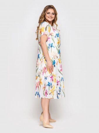 Vlavi: Платье Катаисс белое ирисы 119318 - фото 4