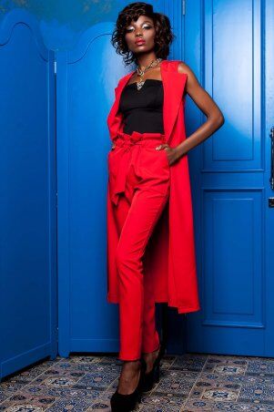 Jadone Fashion: Костюм Элин червоний - фото 2