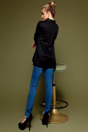 Jadone Fashion: Рубашка Гремми без ремня чорний - фото 4