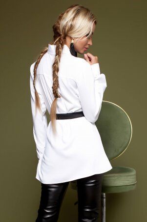 Jadone Fashion: Рубашка Гремми без ремня білий - фото 8