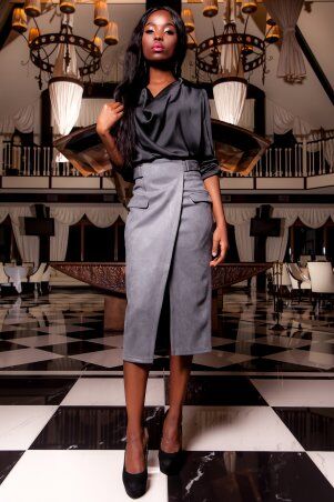Jadone Fashion: Юбка Дарси сірий - фото 2
