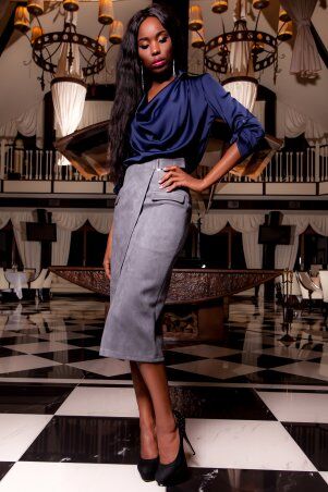 Jadone Fashion: Юбка Дарси сірий - фото 8