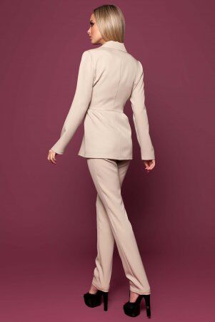 Jadone Fashion: Костюм Сонет с брюками бежевий - фото 4
