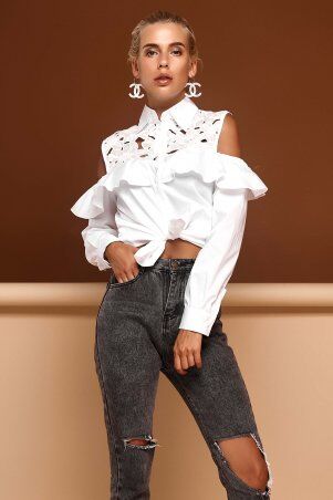 Jadone Fashion: Рубашка Барбара білий - фото 3