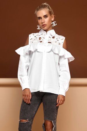 Jadone Fashion: Рубашка Барбара білий - фото 7