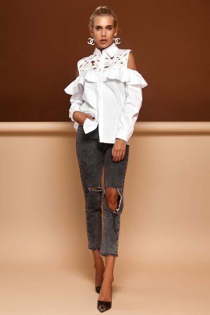 Jadone Fashion: Рубашка Барбара білий - фото 8