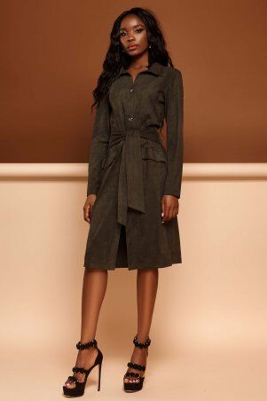 Jadone Fashion: Платье-кардиган Лея хакі - фото 1