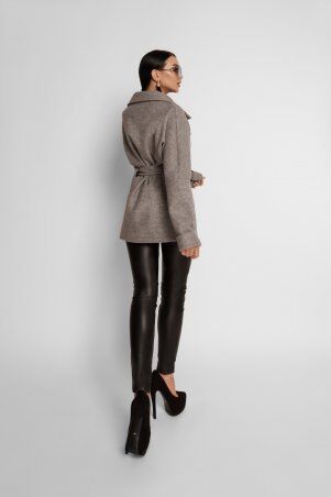 Jadone Fashion: Укороченное облегченное пальто Скарлет сірий - фото 6
