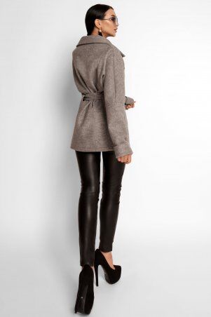 Jadone Fashion: Укороченное облегченное пальто Скарлет сірий - фото 7