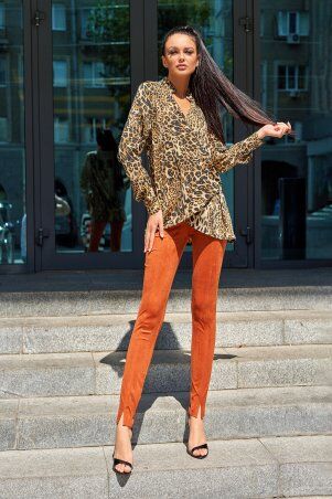 Jadone Fashion: Рубашка Кейли коричневий - фото 1