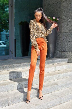 Jadone Fashion: Рубашка Кейли коричневий - фото 5