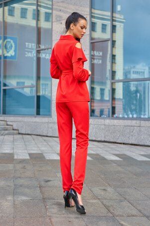Jadone Fashion: Брючный костюм Стефани червоний - фото 3