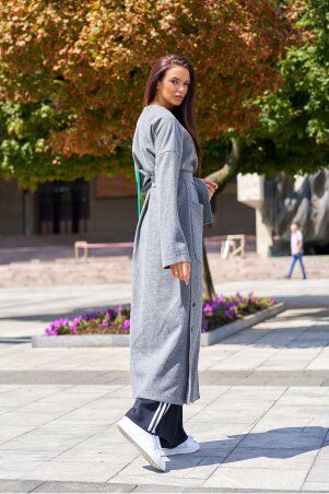 Jadone Fashion: Облегченное пальто Мириам тёмно-сірий - фото 4