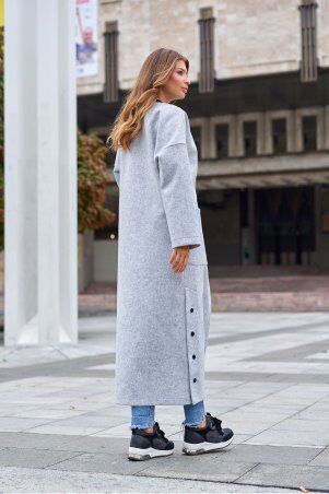 Jadone Fashion: Облегченное пальто Мириам сірий - фото 2