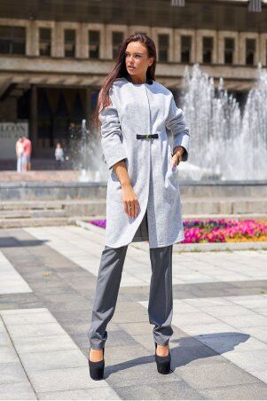 Jadone Fashion: Облегченное пальто Джесси сірий - фото 1