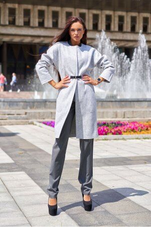 Jadone Fashion: Облегченное пальто Джесси сірий - фото 2