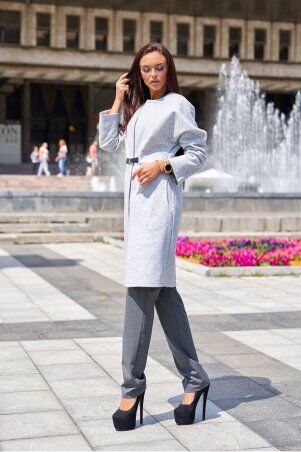 Jadone Fashion: Облегченное пальто Джесси сірий - фото 3