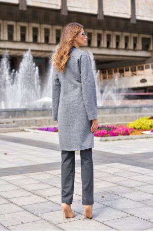 Jadone Fashion: Облегченное пальто Джесси тёмно-сірий - фото 3