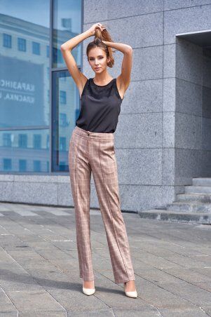 Jadone Fashion: Брюки Данис коричневий - фото 4