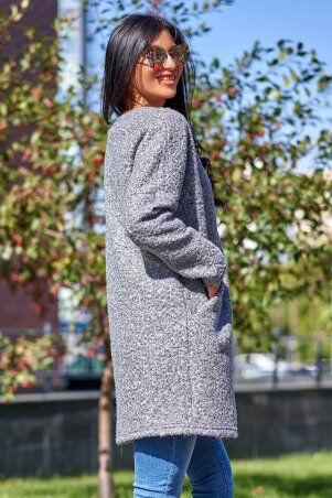 Jadone Fashion: Облегченное пальто Верона сірий меланж - фото 6