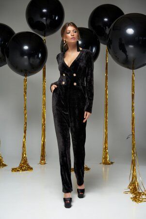 Jadone Fashion: Комбинезон Лоренс чорний - фото 2