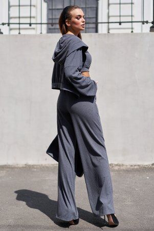 Jadone Fashion: Костюм-тройка с кюлотами Кьяра Графіт - фото 4