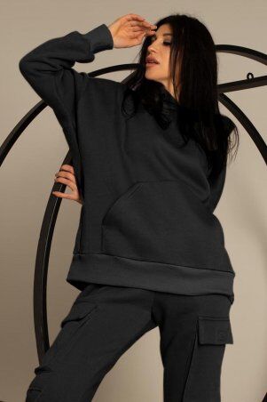 Jadone Fashion: Худи Руби чорний - фото 2
