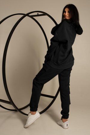 Jadone Fashion: Худи Руби чорний - фото 3